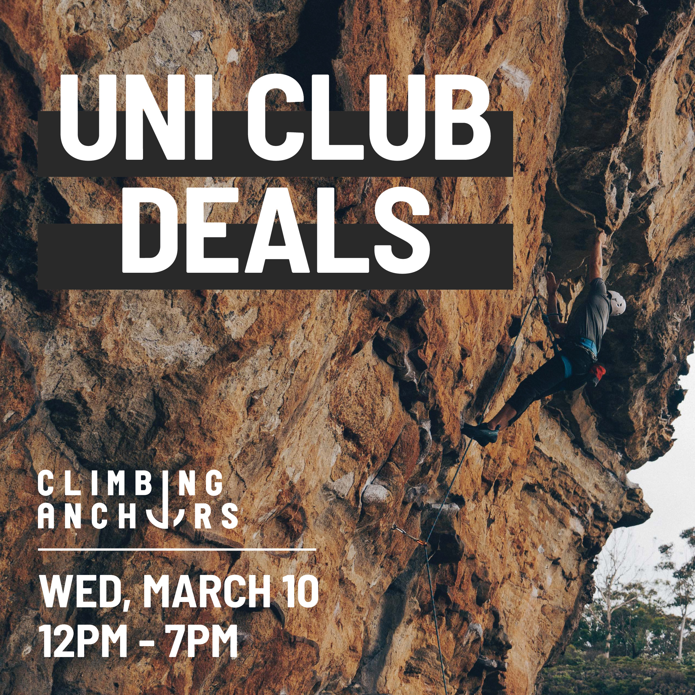 Climbing Anchors Club Discount Day - Wednesday 10th March