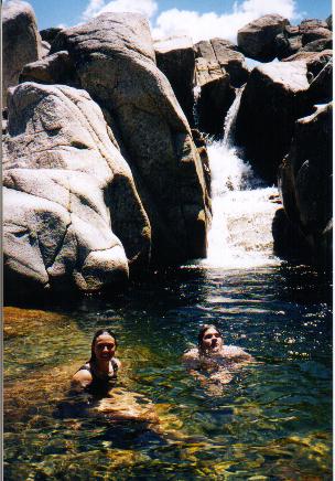 Laetitia and Daniel at the swimming hole